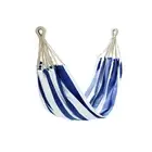 Blue Striped Single Size Cotton Hammock 150 x 205 cm IDC Homewares
