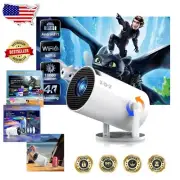 Compact 4K Smart Mini Projector - 12000 Lumen Brightness, WiFi 6 & Bluetooth 5.0