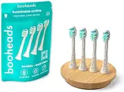 booheads Sonibio - Plant-Based Electric Toothbrush Heads - Sustainable BPA-Free Electric Toothbrush Heads Compatible with Sonicare* 4PK
