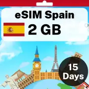 eSIM Spain - 2 GB - 15 Days - Travel eSIM | QR code activation