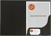 Marbig 1102102 Professional Series Presentation Folders A4 Leathergrain Black Pack 20
