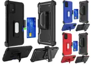 FOR Samsung Galaxy A52 A52S 5G 6.5" CARD Holster + Hybrid Case Phone Cover