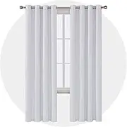 Deconovo Thermal Insulated Window Treatments Grommet Top Blackout Room Darkening Curtain Nursery, 52x84 Inch, Off White-1 Panel