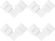 4X L-Shape Connector Adapter 5050 RGB Corner 90° Joint Strip Light LED Unwired Gapless Solderless LED Lights Splitter