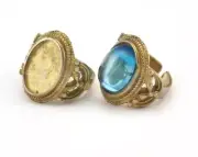 Ring Adjustable Ring Bezel - Raw brass 18mm 7.5US inner size - Adjustable 2841