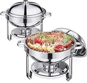 Anycoo 5.5QT Chafing Dishes for Buffet 2 Pack, Staineless Steel Chafing Dish Buffet Set, Buffet Servers and Warmers with Lid for Any Events
