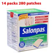 Salonpas Patch Pain Relieving Made in Japan 14 pks 280 Patches 7.2x4.6