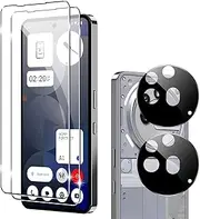 Suttkue for Nothing Phone (3a) Pro Screen Protector with Camera Lens Protector,9H Hardness Anti-Scratch Tempered Glass flim, Case Friendly, Anti-Fingerprint,Anti-Scratch (2+2 PACK)