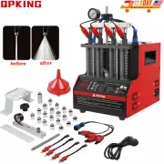 2024 Fuel Injector Flow Tester Cleaning Testing Machine Ultrasonic Cleaner Kit