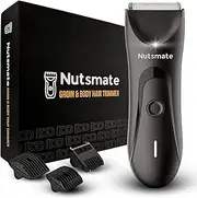 Groin & Body Hair Trimmer for Men, Electric Ball Trimmer Pubic Trimmer Shaver,Manscape Kit with 3 Combs,Replaceable Ceramic Blade Heads,Waterproof Wet/Dry Shaver,120 Minutes Shaving