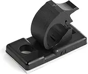 StarTech.com 100 Adhesive Cable Management Clips Black - Network/Ethernet/Office Desk/Computer Cord Organizer - Sticky Cable/Wire Holders - Nylon Self Adhesive Clamp UL/94V-2 Fire Rated, TAA