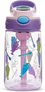 Contigo children's drinking bottle Easy Clean Autospout with straw, BPA-free robust water bottle, 100% leak-proof, easy to clean, ideal for daycare, school and sports, 420 ml, Purple, Green, Blue