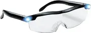 Mighty Sight Magnifying Glass with LED Light & Travel Case - Magnifying Glasses for Close Work - Computer Glasses for Women, Men's Reading Glasses, Eye Glasses with Work Light - As Seen on TV