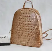 BRAHMIN Nola Backpack Honey Brown Melbourne Leather Purse NWT