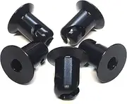 7/16 Black Aluminum Dzus Button Flush Allen Head Quarter Turn Fasteners .500 (5)