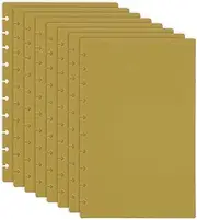 uxcell 4 Pair Discbound Notebook Cover, 7.24" x 9.51" Medium Size PP Disc Planner Cover for Arc Notebook Happy Planner Office Product, Dark Green