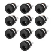 10pcs DC-022 5.5mmx2.1mm DC Power Jack Socket 3 Pin Female Panel Mount Connector
