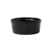 International Tableware, Inc RAMF-8-B Cancun Black 6 oz Ceramic Fluted Ramekin