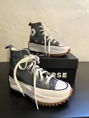 Converse Run Star High Iron Grey Black Women’s Platform NEW A03703C Sz W 4.5
