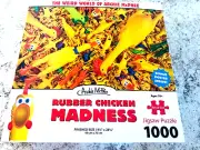Rubber Chicken Madness Puzzle ~ Weird World of Archie McPhee NEW IN OPEN BOX!