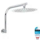 KYLINS WELS 8/10/12" Round Rainfall Shower Head Swivel Gooseneck Wall Arm Set