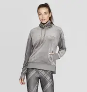 Women's Training Cozy Quarter Zip Pullover - C9 Champion (Gray, M)