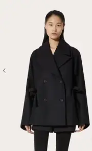 Valentino Bow Detail Peacoat Coat Jacket- With Tags- RRP$5,300 AUD