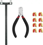 AHOSOUTLY Archery Bow String Nocking Points Set with T Square Ruler Nocking Buckle Pliers and 8pcs Nocking Buckle Set,for Recurve and Compound Bowstring Accessories