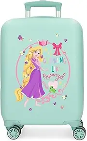 Joumma Disney Princess Celebration Cabin Suitcase Blue 33 x 50 x 20 cm Hard ABS Combination Lock Side 28.4L 2 kg 4 Double Wheels Luggage Hand Luggage, Blue, Cabin Suitcase, Blue, Cabin Suitcase