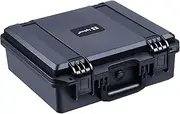 Lykus HC-3510 Waterproof Hard Case with Customizable Foam Insert, Interior Size 35x30x13cm, Suitable for Pistol, DSLR Camera, Small Drone, Camcorder, Action Camera, and Others