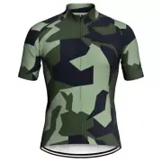 Army Cycling Jersey Camo Short Shirt Bicycle Jacket Bike Ride Military Clothing
