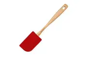 Silicone Large Spatula With Beechwood Handle Red