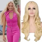 Barbie Movie Cosplay Blonde Natural Wig Long Wavy/straight Platinum Blonde Hair Party Women Costume Wig -NMAOV C