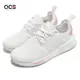 adidas 休閒鞋 NMD R1 W 白 粉紅 女鞋 BOOST 緩震 反光 襪套式 運動鞋 愛迪達 GW5679