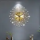 Large Wall Clocks for Living Room Decor Modern Gold Silent Wall Clock Battery...