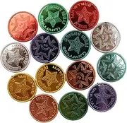 ibasenice Pirate Party Coins Toy 100pcs Boys and Girls Game Coins Assorted Colors