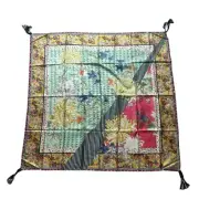 NWT Johnny Was Oz silk scarf head wrap tassels multicolor floral bohemian