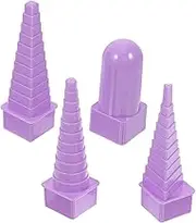 KONTONTY 4pcs Paper Winding Tower Turnbuckle Bonsai Wire Removable Machine Frame Cable Beading Puzzle Picture Hanging Strips Wire Cloth Poster Quilling Kit Wire Rope Rolling Plastic Purple