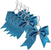 [PACKOVE] 5pcs Sparkling Rhinestone Bow Keychain Cute Bowknot Purse Accessory for Women Cheerleader Bag Charm Stylish Keyring for Wallet Handbag and Car Keys