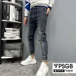 PSGB TAIPEI - J-0880 長貼袋牛仔褲 -型男-長褲-牛仔褲-修飾線條- 丹寧布 - 現貨