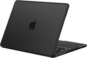 BlueSwan Anti-Cracking Hard Shell Case Compatible with MacBook Pro 14-inch M4 M3 M2 M1 2025 2024-2021 Release, Anti-Fingerprint Soft TPU Bumper, Frosted Black