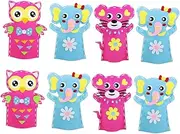 Toddmomy 8Sets DIY Animal Hand Puppet Making Accessories for Creative Puppet Fun Craft Kits for Imaginative Play and Storytelling Activities