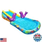 BANZAI My First Water Slide and Splash Pool with Sprinkler, 98" x 59" x 24" I
