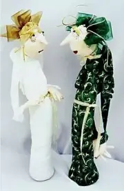 Cloth Art Doll Pattern "Mildred and Flossie" by Jill Maas