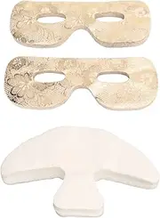 100pcs Thin Silk T Zone Mask Paper 100pcs DIY Soft Flower Pattern Eye Mask Paper Sheet Skin Care