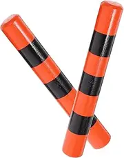 QUMIIRITY 1 Pair Decorative Wooden Rhythm Sticks for Sturdy Percussion Instrument with Eye Catching and Stripes Safe and Practical Music Tool for Hand Eye Coordination Skills