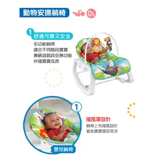 【Fisher-Price 費雪】動物安撫躺椅