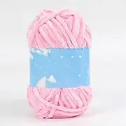 Soft Chenille Yarn for Crocheting Super Bulky Baby Blanket Yarn for Knitting, Weaving Craft DIY Amigur Yarn Light Pink