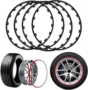 Wheel Protector Alloy Wheel Protectors,19in Wheels Rim Protectors, Anti-Scratch and Anti-rubbing 4PCS Automotive Rims Guard Protection Rings.(Size:16 inches,Color:Black)