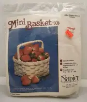 Vtg Napier Mini Basket Kit "Little Market Basket #73091" Basketry Craft Kit